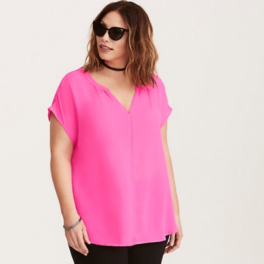 Torrid Neon Pink Blouse